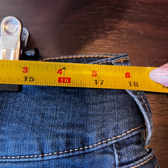 Torrid Denim Plus Size Indigo High Rise Tripe Button Front Denim Jean Jegging 18 - Picture 15 of 16